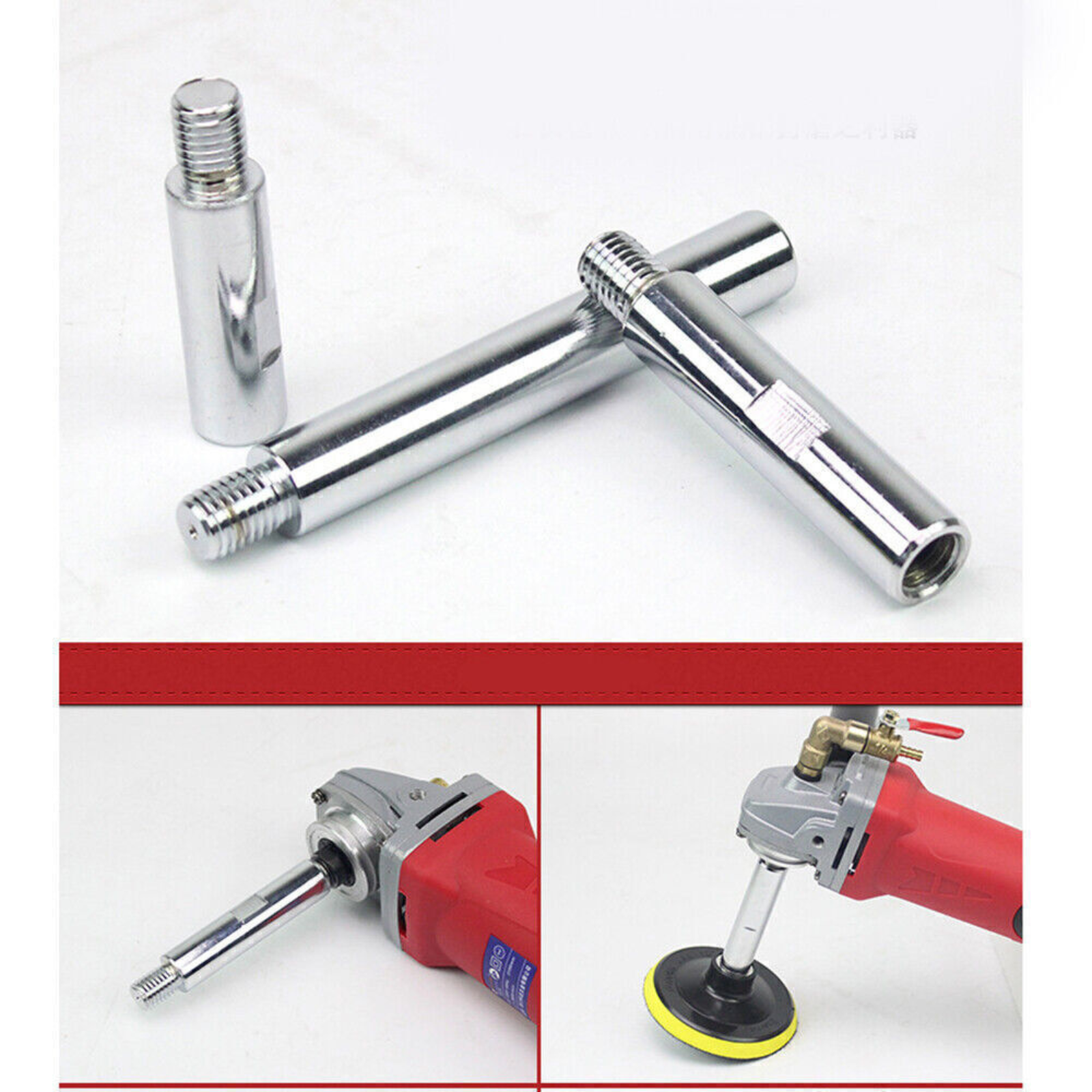 Angle Grinder Extension Shaft Connecting Rod 3Pcs M14 Thread Shaft 75/100/140mm