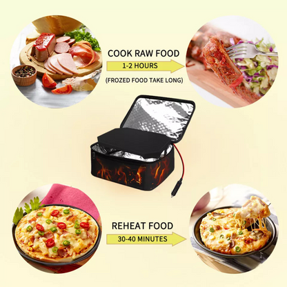 12V Portable Electric Heating Lunch Bag for Travel Office or Camping