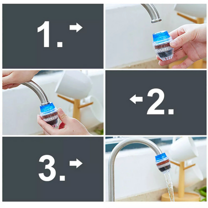 Water Purifier Clean Filter 5x Tap Carbon Coconut Home Kitchen Cartridge Faucet