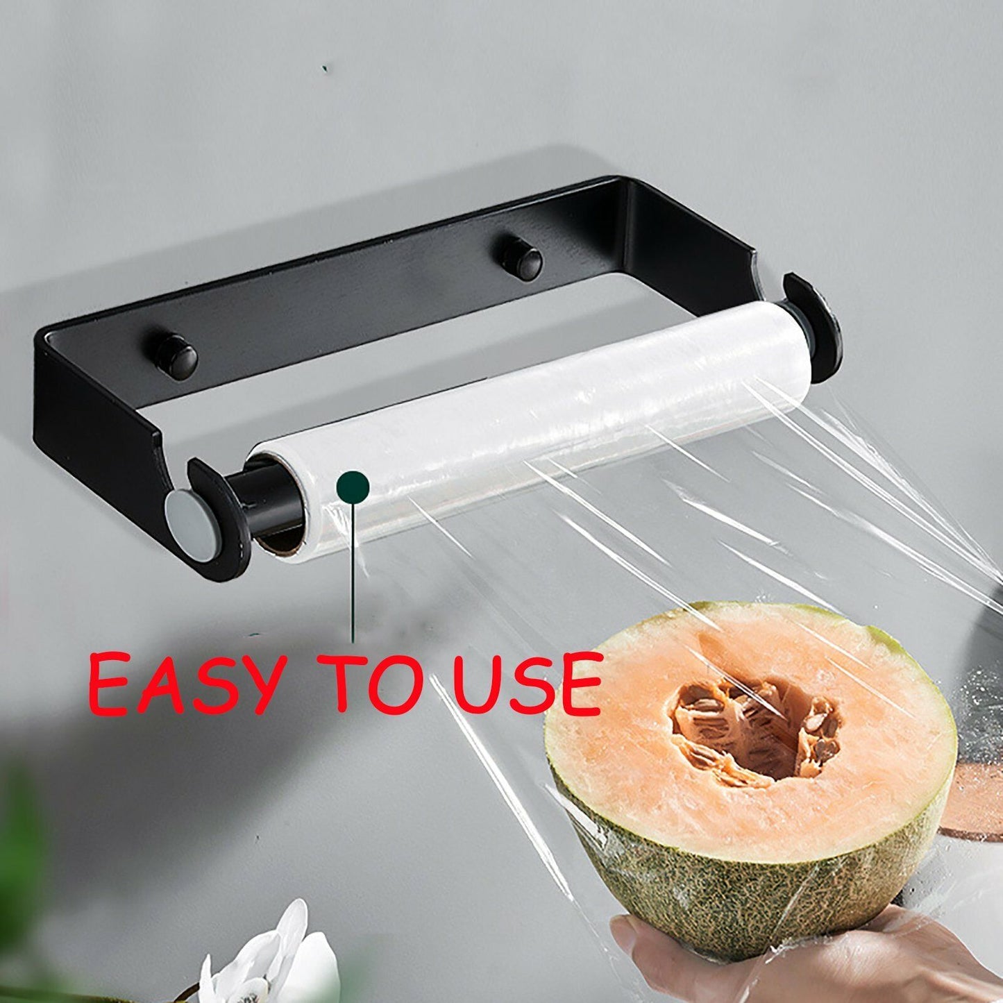 Aluminum Wall Mount Rack Bathroom Paper Towel Holder Black
