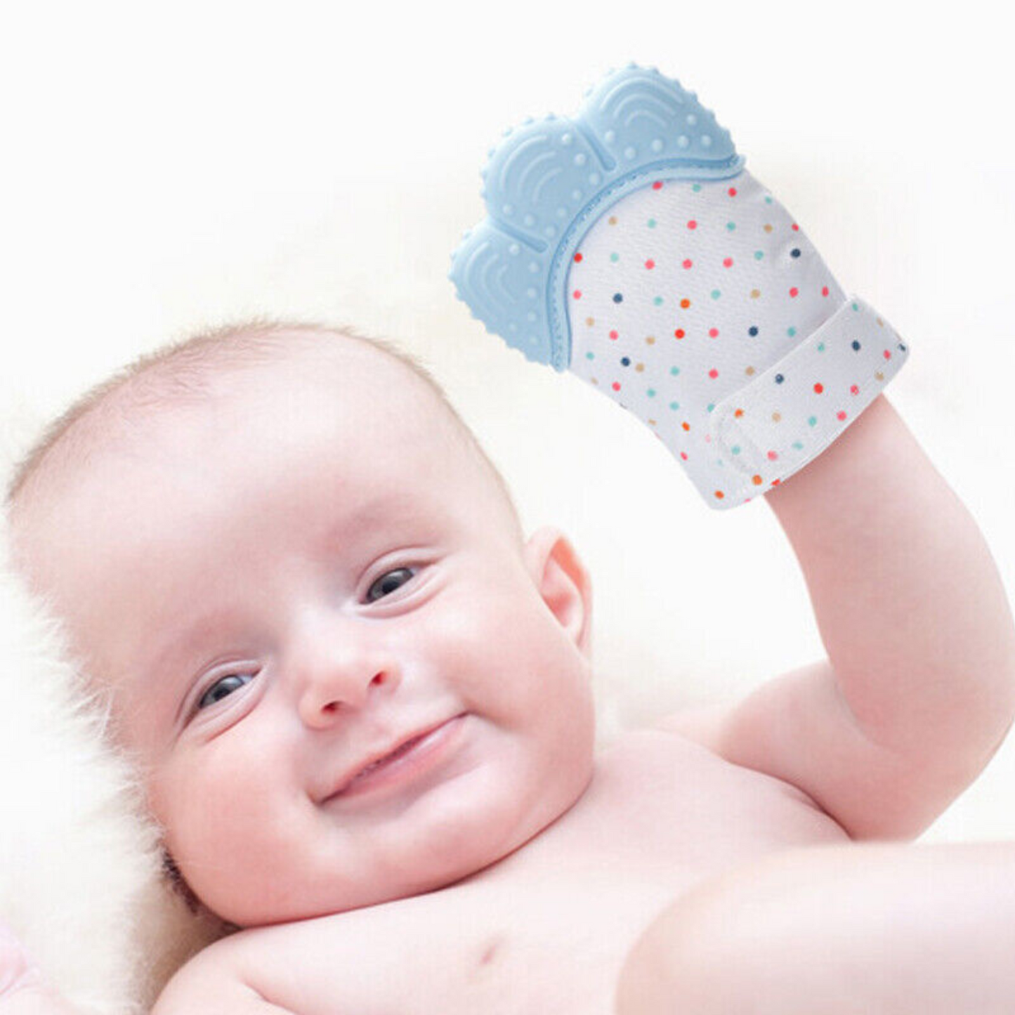 Baby Heart Beat Rate Monitor Fetal Doppler PLUS Chew Dummy Teething Mitten Glove