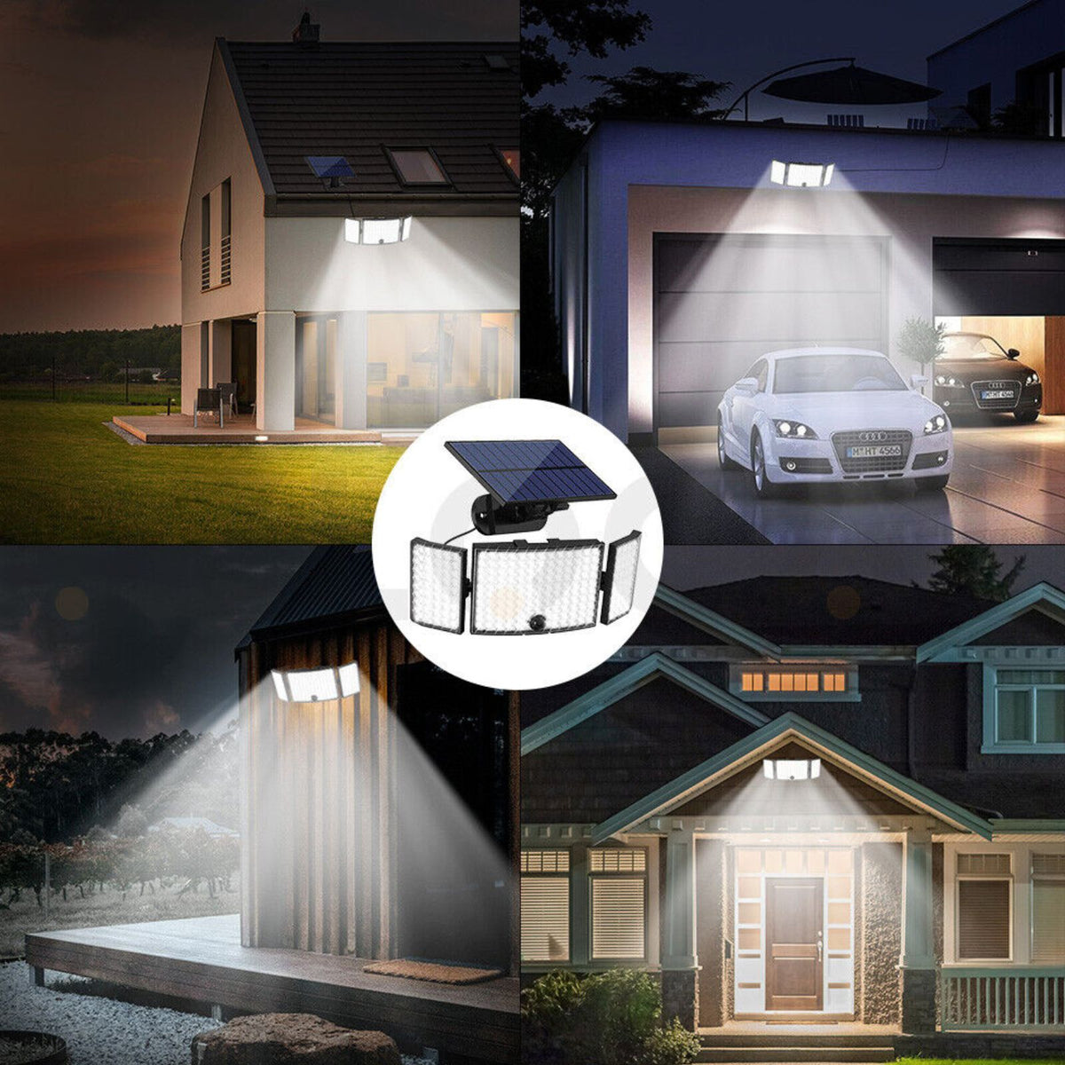 Solar Motion Sensor 234 LED Light Large Outdoor Garden Wall Security Flood Lamp
