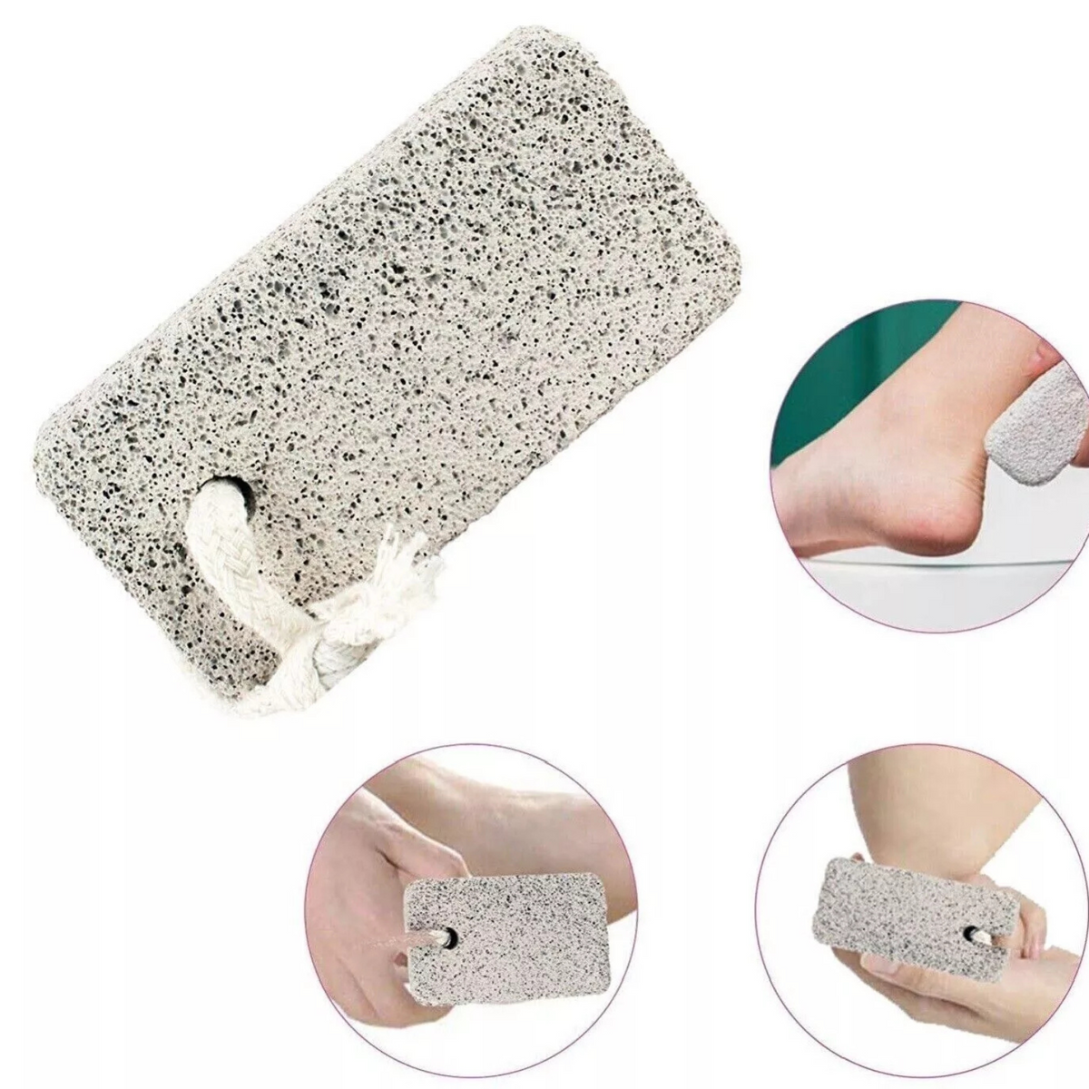 1x Pedicure Scrubber Callus Remover Foot Pumice Stone Feet Hard Dead Skin
