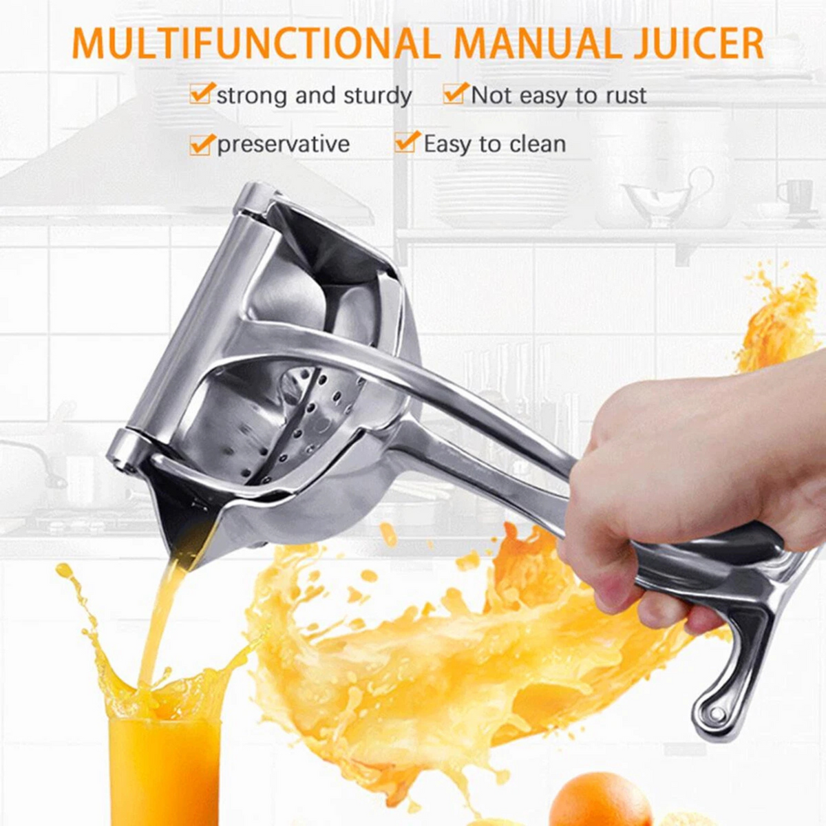 Aluminium Alloy Manual Juicer Citrus Fruit Hand Press Squeezer