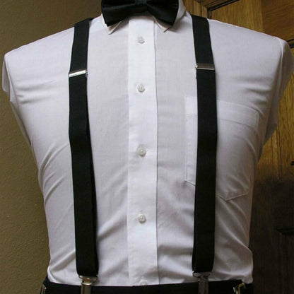 Adjustable Elastics Suspenders Clip On Men's Braces Trouser 35mm Extra Wide