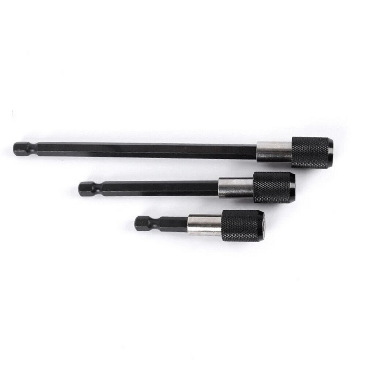 3x 1/4 Hex Shank Holder Drill Bit Set Screwdriver Kit Extension Quick Release