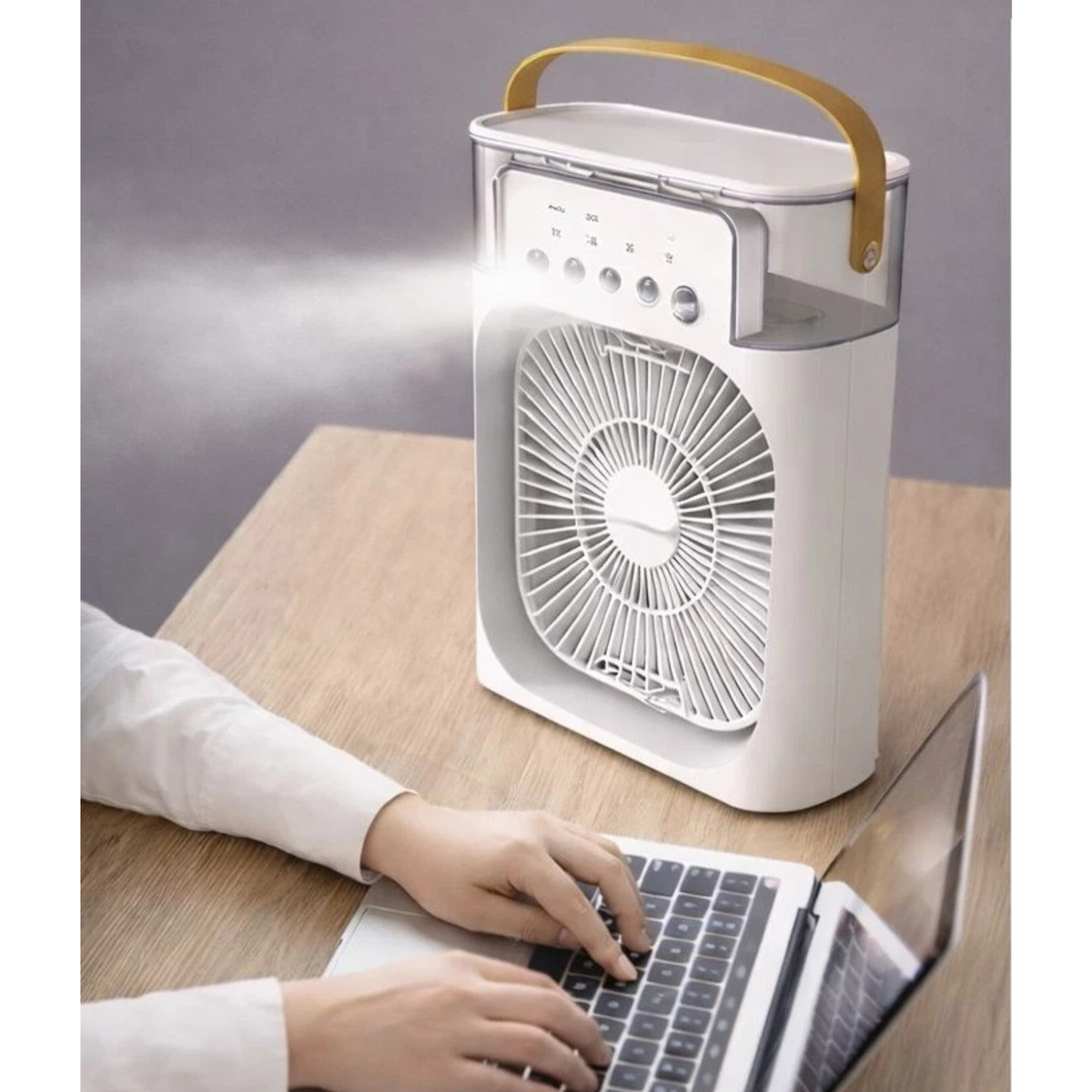 Portable Mini Air Cooler Fan White Personal Air Conditioner Cooling Device