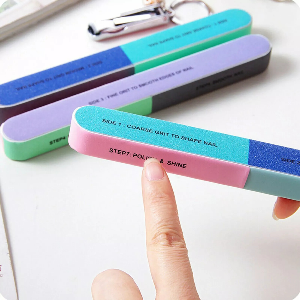 10x Pedicure Manicure Gel File Nails Filer Art Nail Files Sanding Buffer Grit