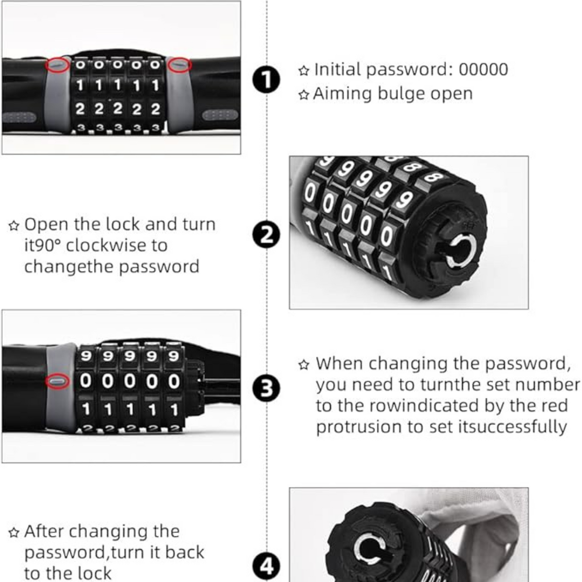 Heavy Duty Chain Lock Anti-Theft Security for Bikes and Scooters
