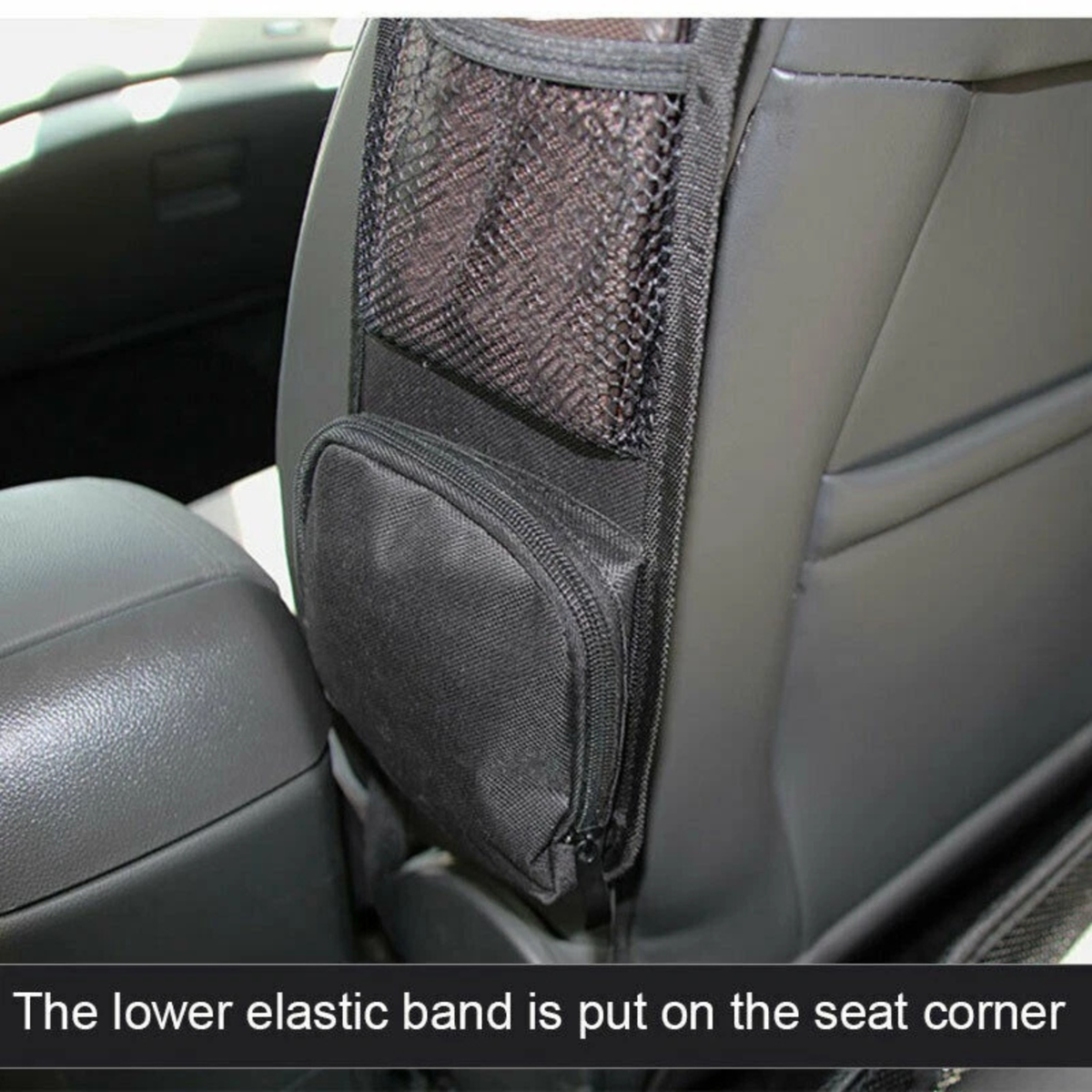 Car Seat Side Hanging Storage Organizer Net Bag Phone Holder Mesh Pocket