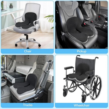 Orthopedic Memory Foam Seat Back Cushion Comfortable Support for Long Sitting