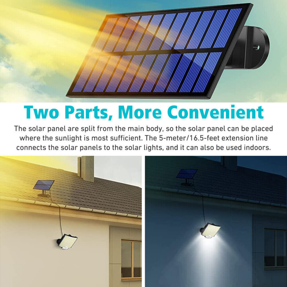IP65 Wall Security Garden 106 LED Solar Motion Sensor Light Outdoor Flood Lamp