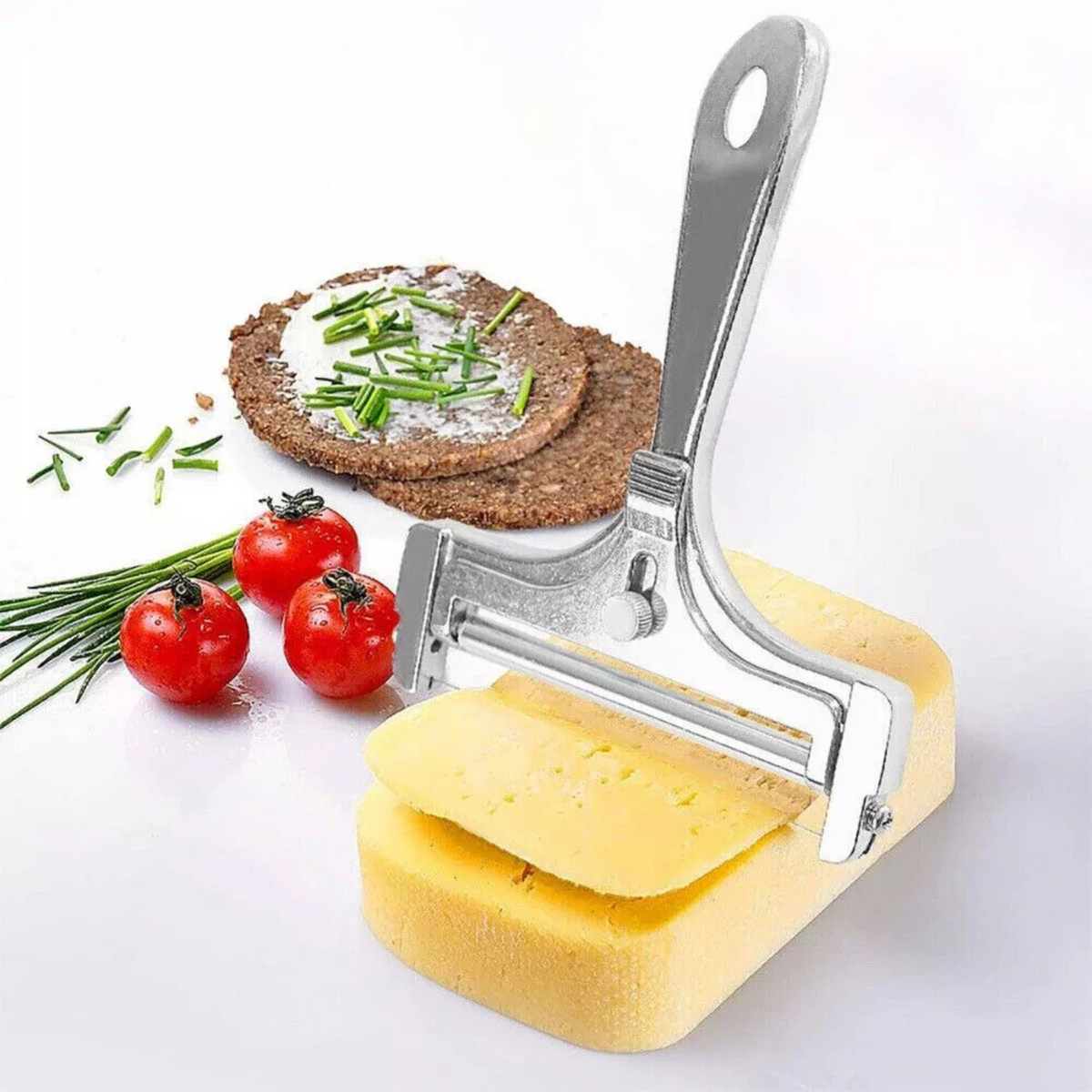 Kitchen Cooking Wire Cheese Cutter Adjustable Cheese Slicer Stainless Steel 1x