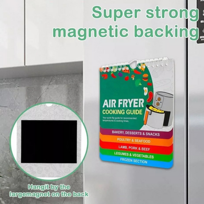 Air Fryer Magnetic Cheat Cooking Guide Booklet Air Fryer Cheat Sheet 1x