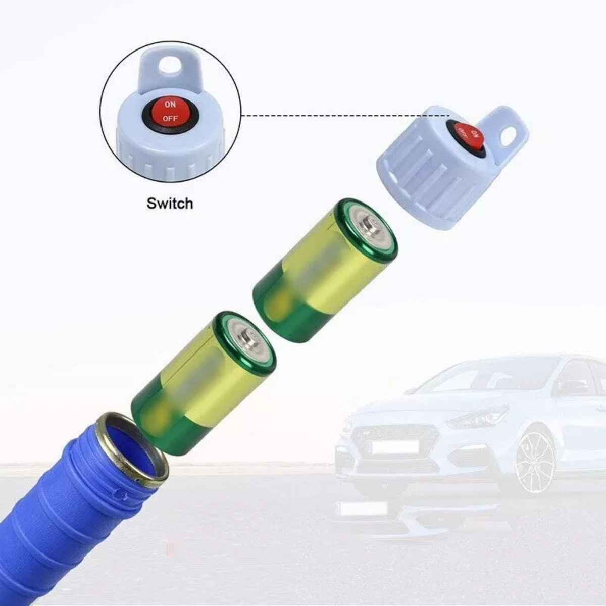 Water Oil Diesel Fuel Transfer Blue Syphon Pump Pipe Battery Operated 64cm
