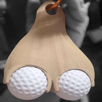 Golf Ball Carry Bag Golf Funny Accessories for Sports Light Brown