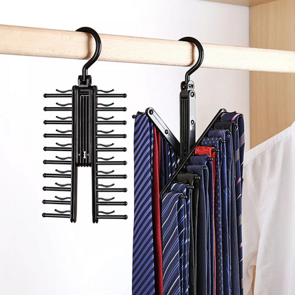 Rack Holder Compact Belt 360° Rotating Adjustable 20 Tie Home Hanger 1x