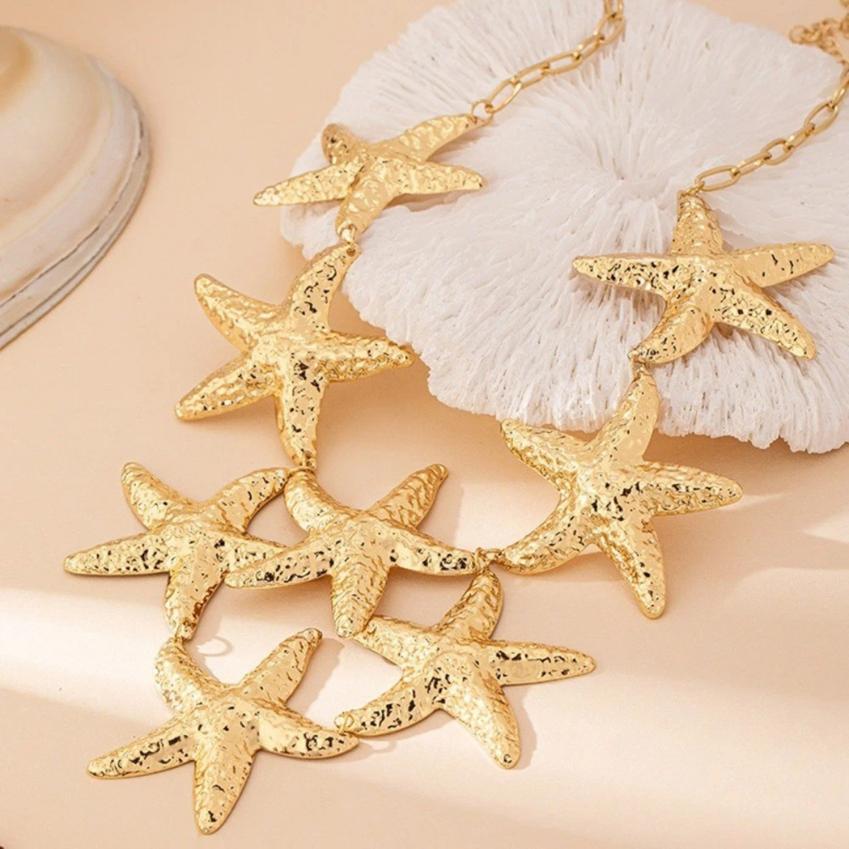Choker Punk Necklace Metal Stud Earrings Gold Set Trendy Edgy Fashion Accessory