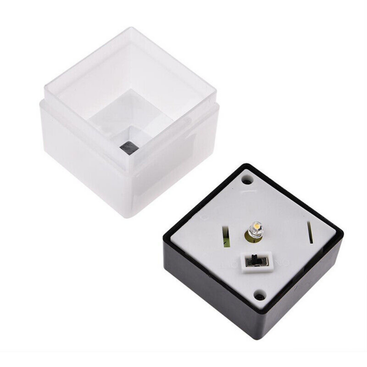 2pcs Garden Lamp Square LED Solar Light Waterproof Fence Post Pool Outdoor Road
