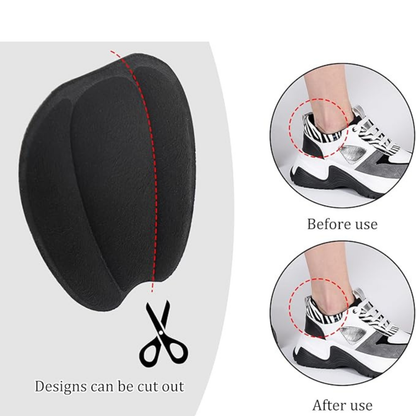 Breathable Shoe Tongue Pads Size Reducer Foam Insert Comfort Black