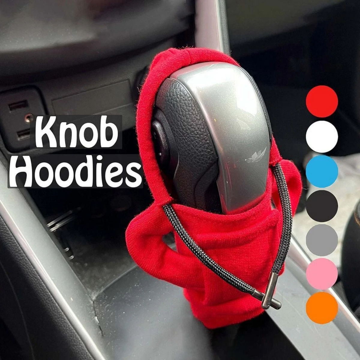 Sweatshirt Knob Gear Stick Protector Auto Car Gear Shift Knob Cover Hoodie Red