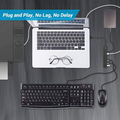 High Speed Smart Compact 7 Port USB 3.0 Hub Multi Expansion Splitter Slim
