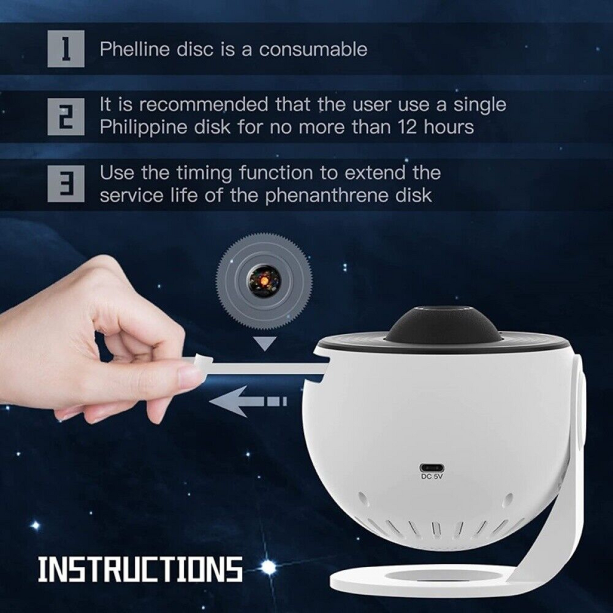 12-In-1 Planetarium Star Projector USB Light HD Focusing Light Galaxy Projector