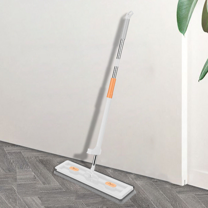 White 360°Rotating Magic Self Wringing Mop Roseionly Style Large Flat Mop