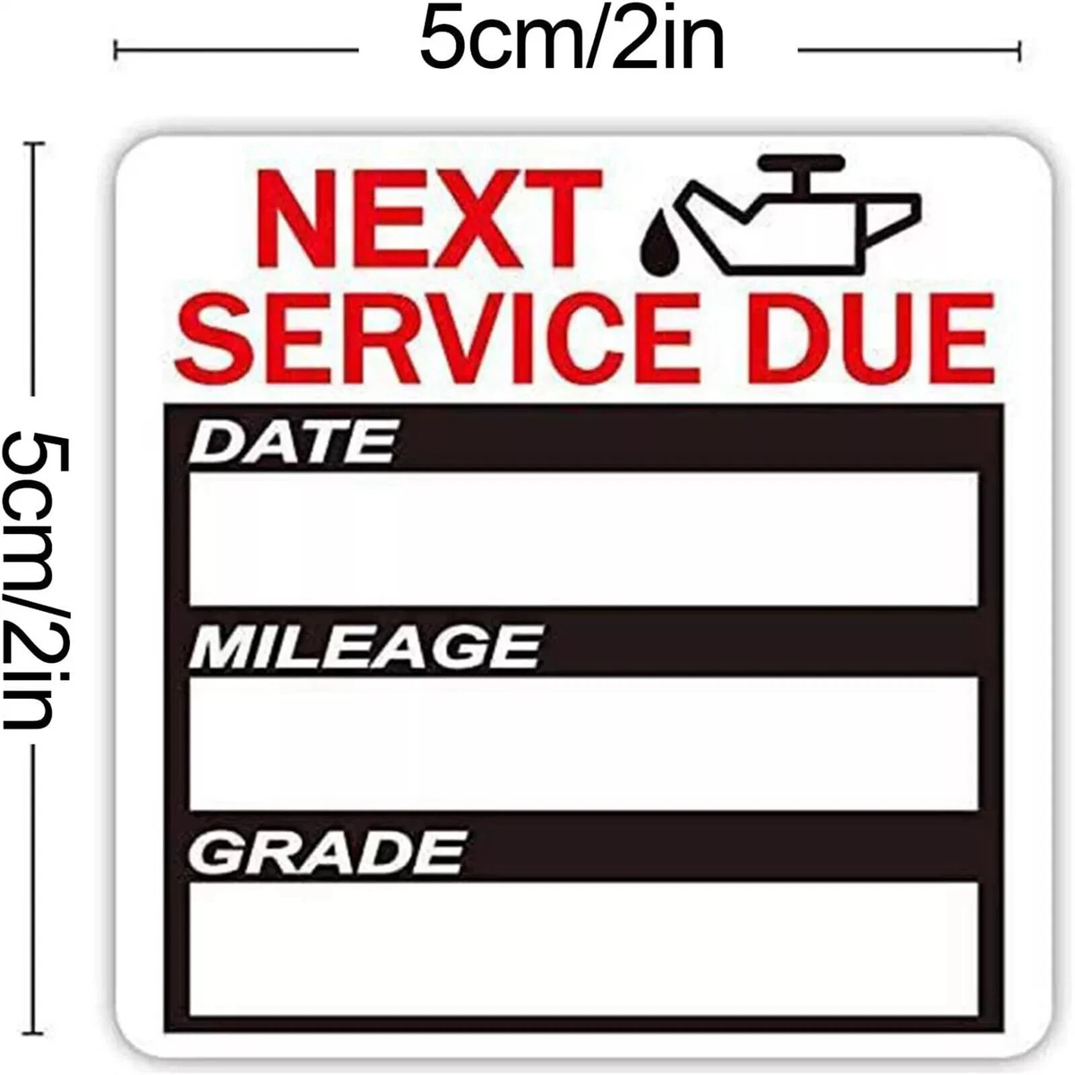 Oil Change Service Reminder Sticker 40x Sheets Vehicle Maintenance Accessory #2