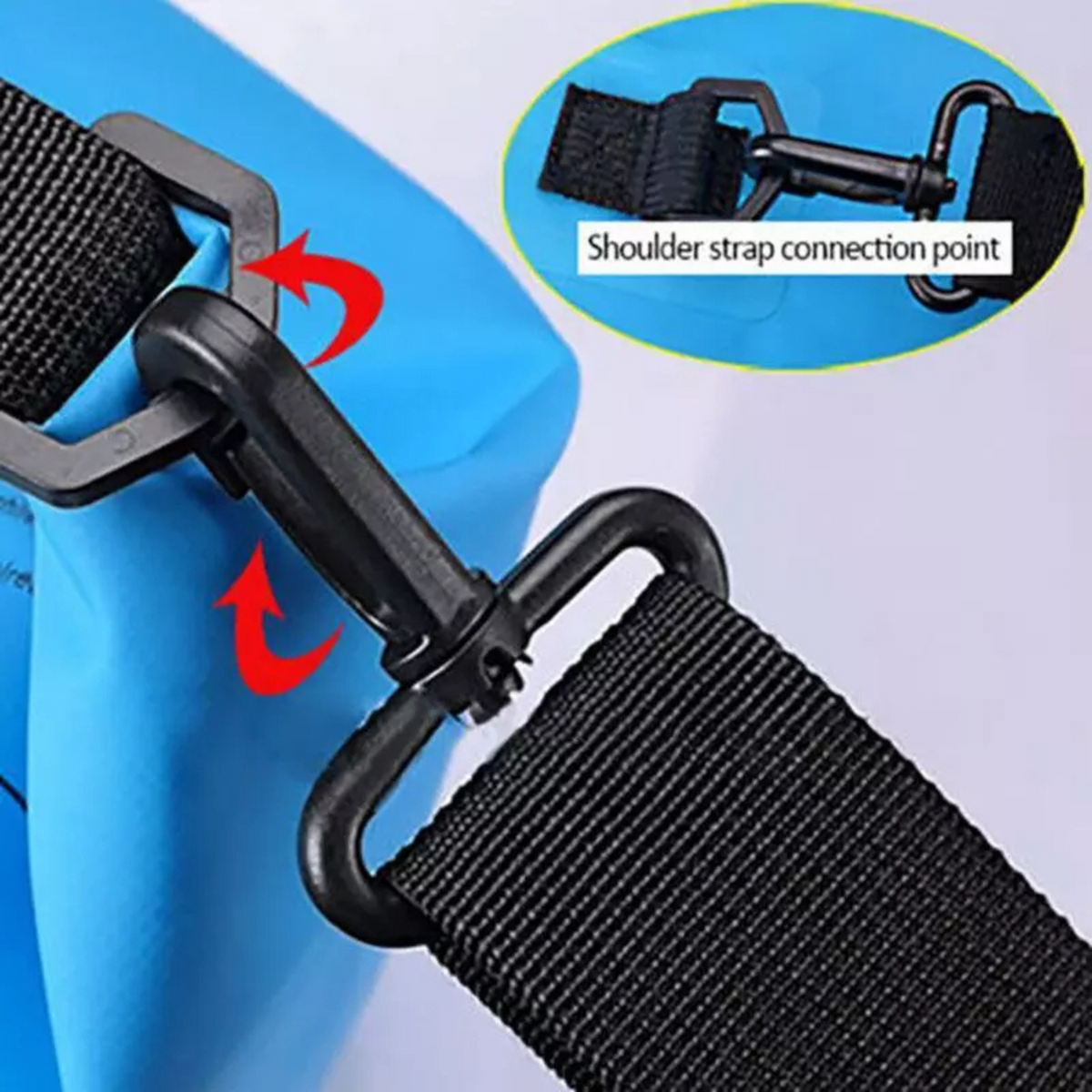 15L Waterproof Dry Bag Sack Light Blue for Outdoor Sports