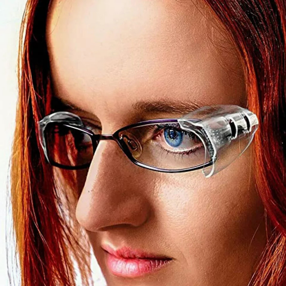 Glasses Protection Flexible Universal 4X Safety Eye Goggles Side Shields Clear