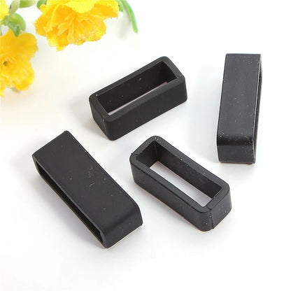 20mm Rubber Watch Strap Hoop Loop Ring Retainer 4pcs Silicone Band Holder