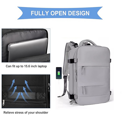 Waterproof Travel Backpack Outdoor Hiking Camping Bag Pack Grey