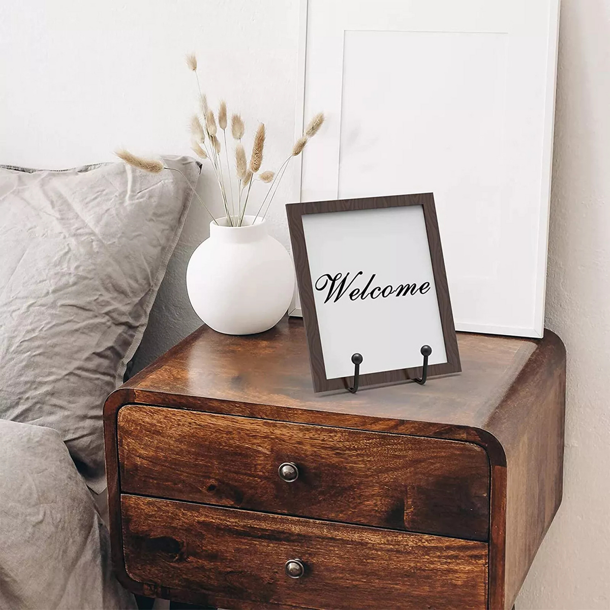Photo Book Picture Frame Pedestal Holder Black Iron Display Stand Large 1x