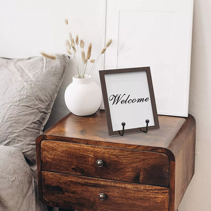 Photo Book Picture Frame Pedestal Holder Black Iron Display Stand Large 1x