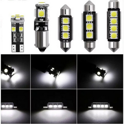 23x Interior White Light Bulb 5050 5smd Auto Dome Car 12v Led Festoon Globe DF