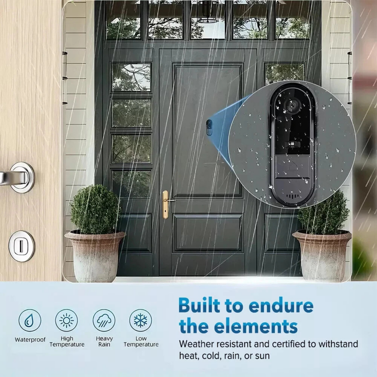 HD Security DoorBell Monitor Smart Wireless WiFi Video Door bell Camera