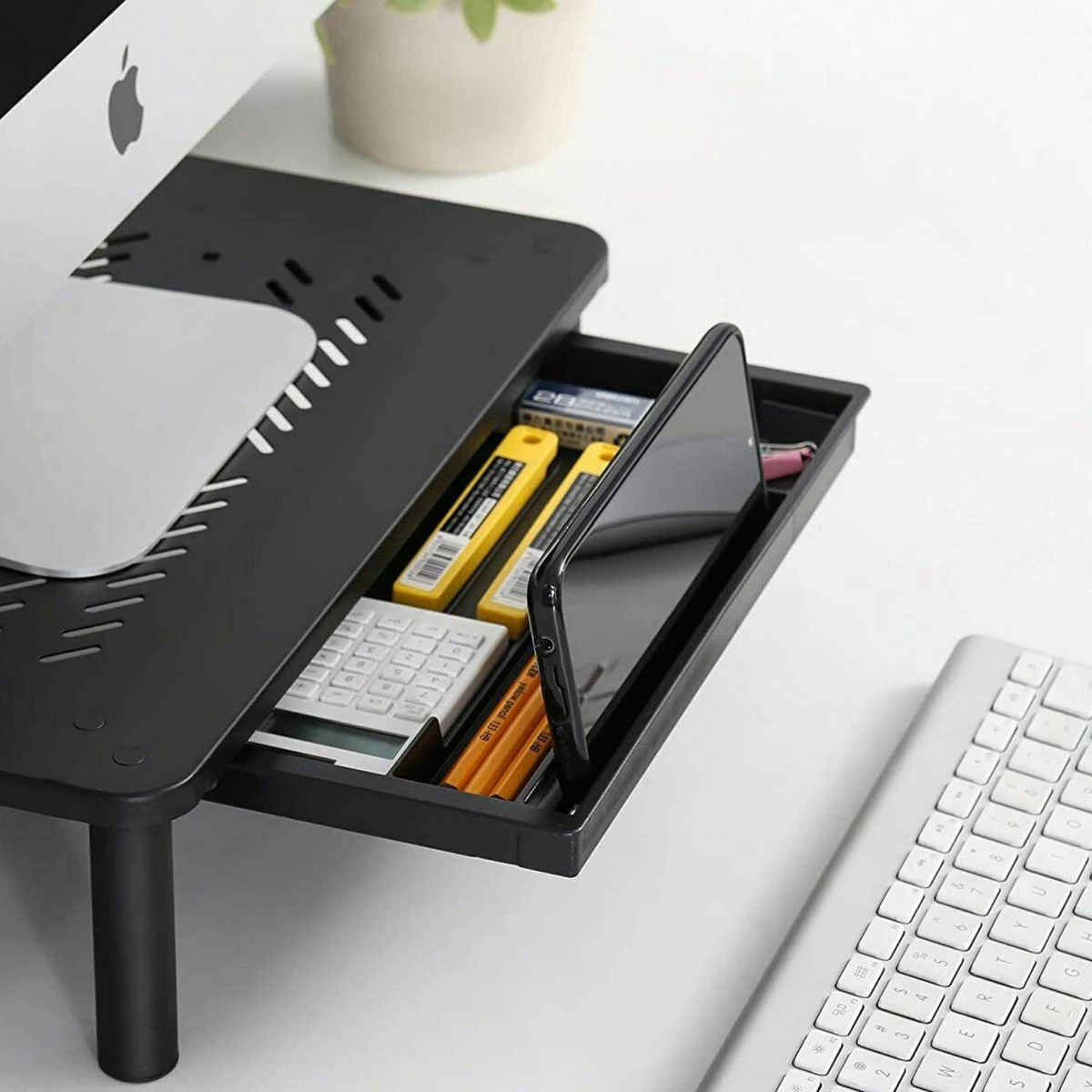 Computer Monitor Stand Riser for Laptop Desktop Screen Organisation