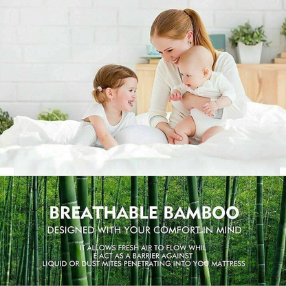 Cooling Mattress Pad Bamboo Mattress Topper Extra Thick Breathable Pillow Top