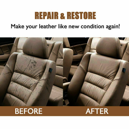 Restore Car Sofa Scratch Rips Holes Black Advanced Leather Repair Gel Kit Filler