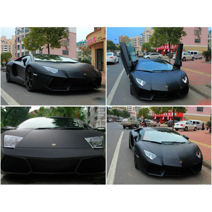 152cmx50cm Car Vinyl Wrap Film Roll Matte Satin Black Sticker Decals Air Release
