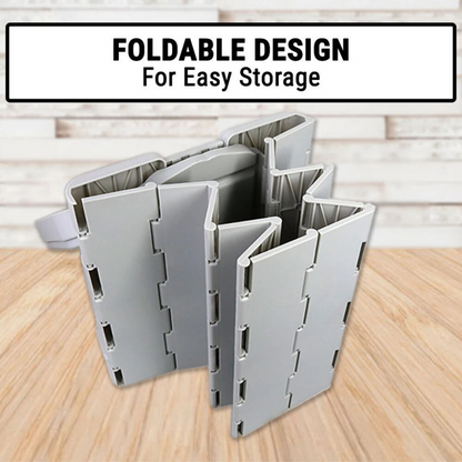 Portable Lid Camping Toilet  Foldable Easy-Clean Lightweight Design