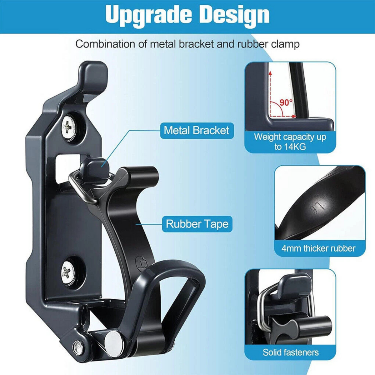Black Shovel Mount Wall Mounting for Roof Rack Bracket Holder