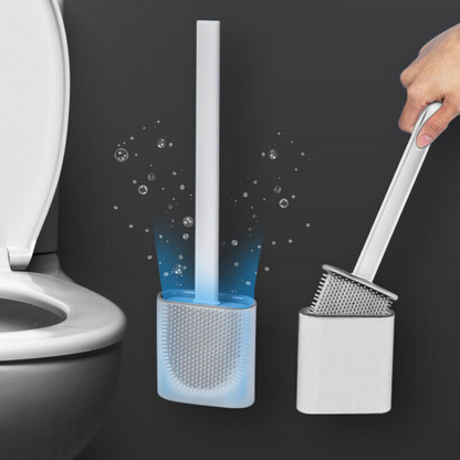 Creative Cleaning Set Bathroom Silicone Bristles Toilet Brush With Holder