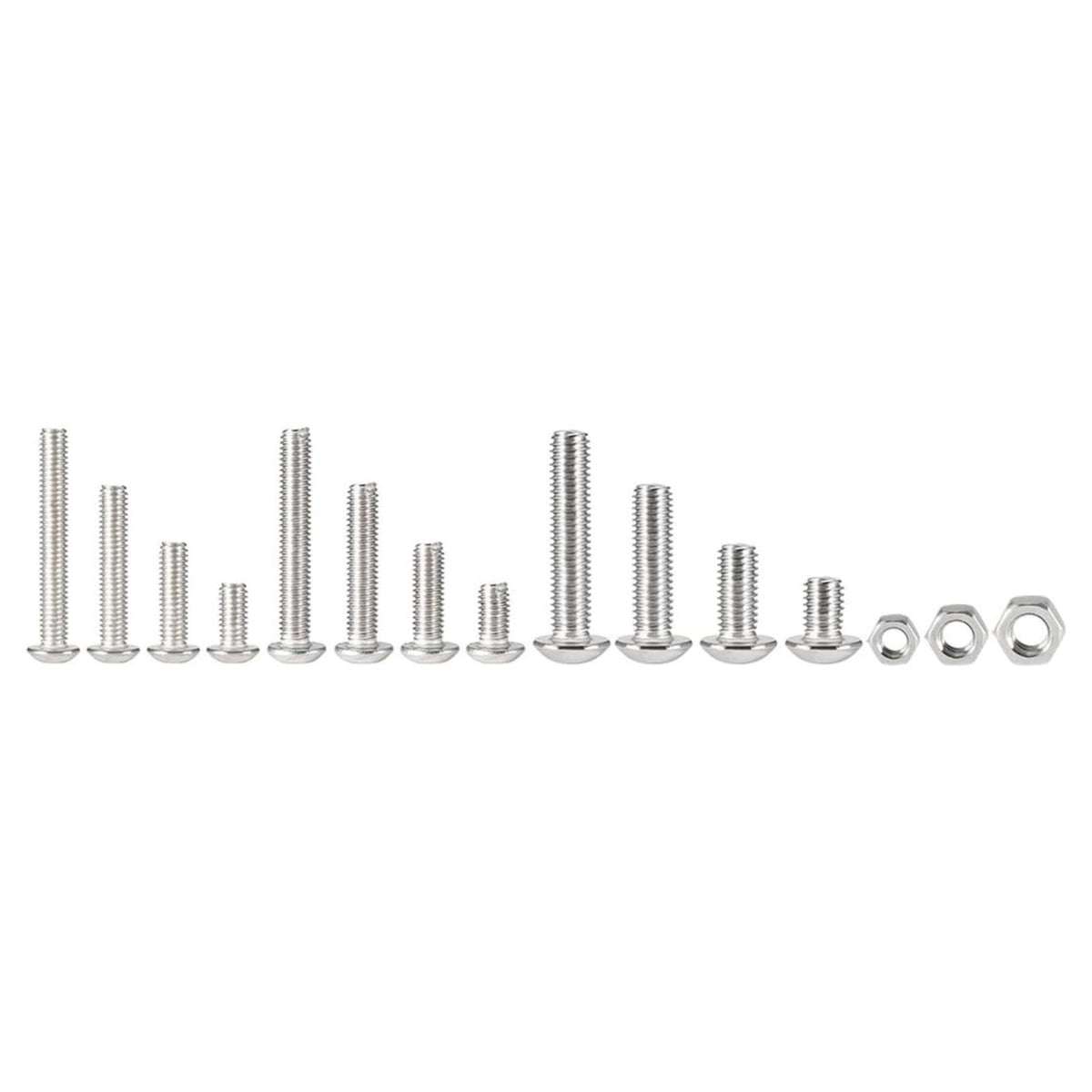 Nuts Screws Hex Head M3/M4/M5 Assorted Kit 500pcs Stainless Steel Bolts Set