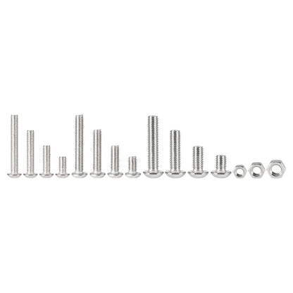 Nuts Screws Hex Head M3/M4/M5 Assorted Kit 500pcs Stainless Steel Bolts Set