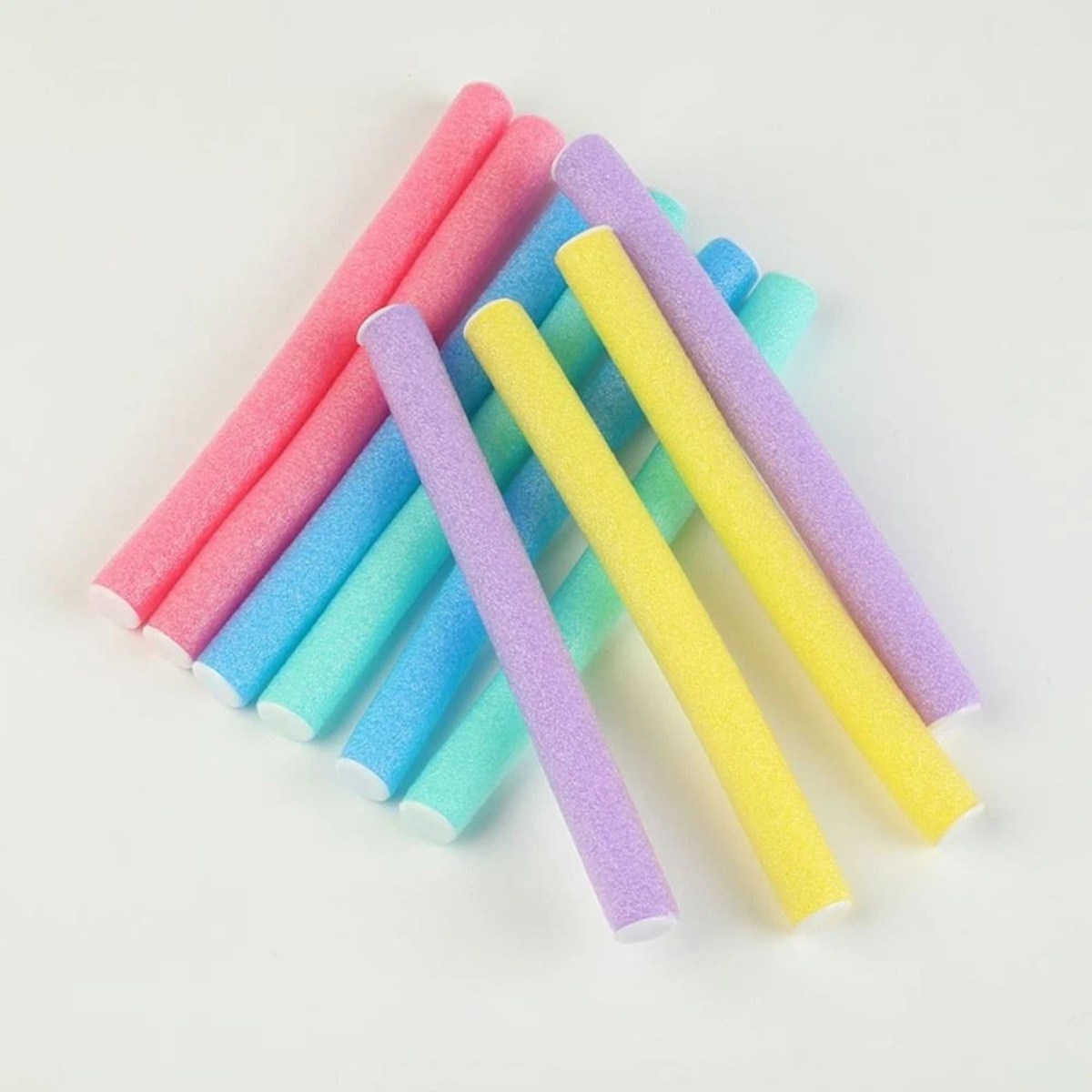 EVA Pearl Cotton Curling Stick Colorful Hair Rod Heatless Curling Set