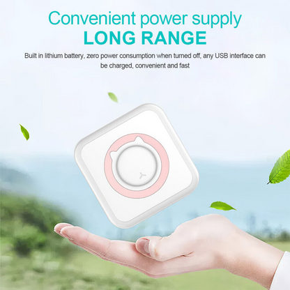 Pink Bluetooth Wireless Mini Pocket Thermal Printer Photo + Sticker Paper Notes