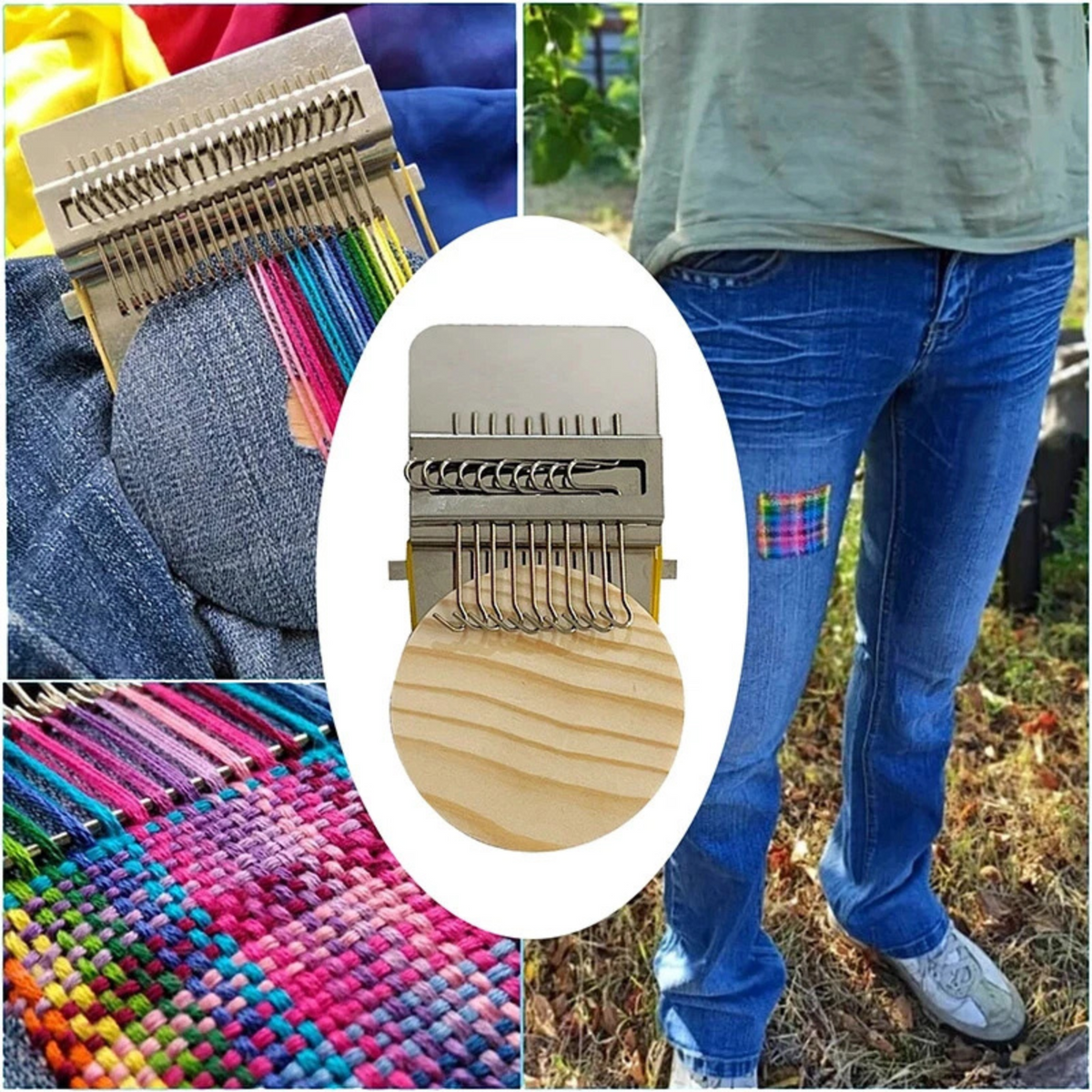 Mini Loom Speedweve Style Darning Tool for Fast Hand Weaving Repairs