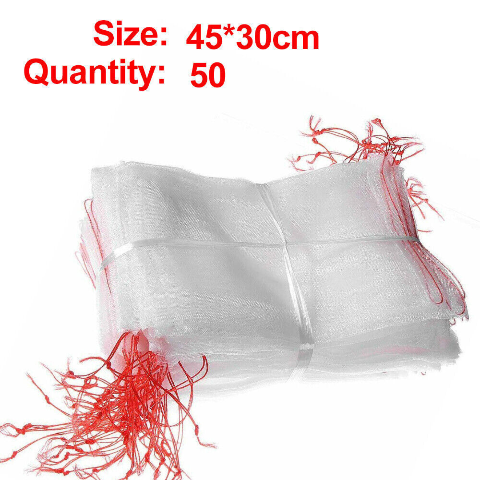 Reusable Garden Plants Cover Fruit Protection Net Bags with Drawstring 45x30cm